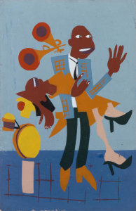 William H. Johnson - Jitterbugs V