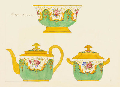 French, 19th century - Porcelain Designs (detail)