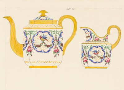 French, 19th century - Porcelain Designs (detail)